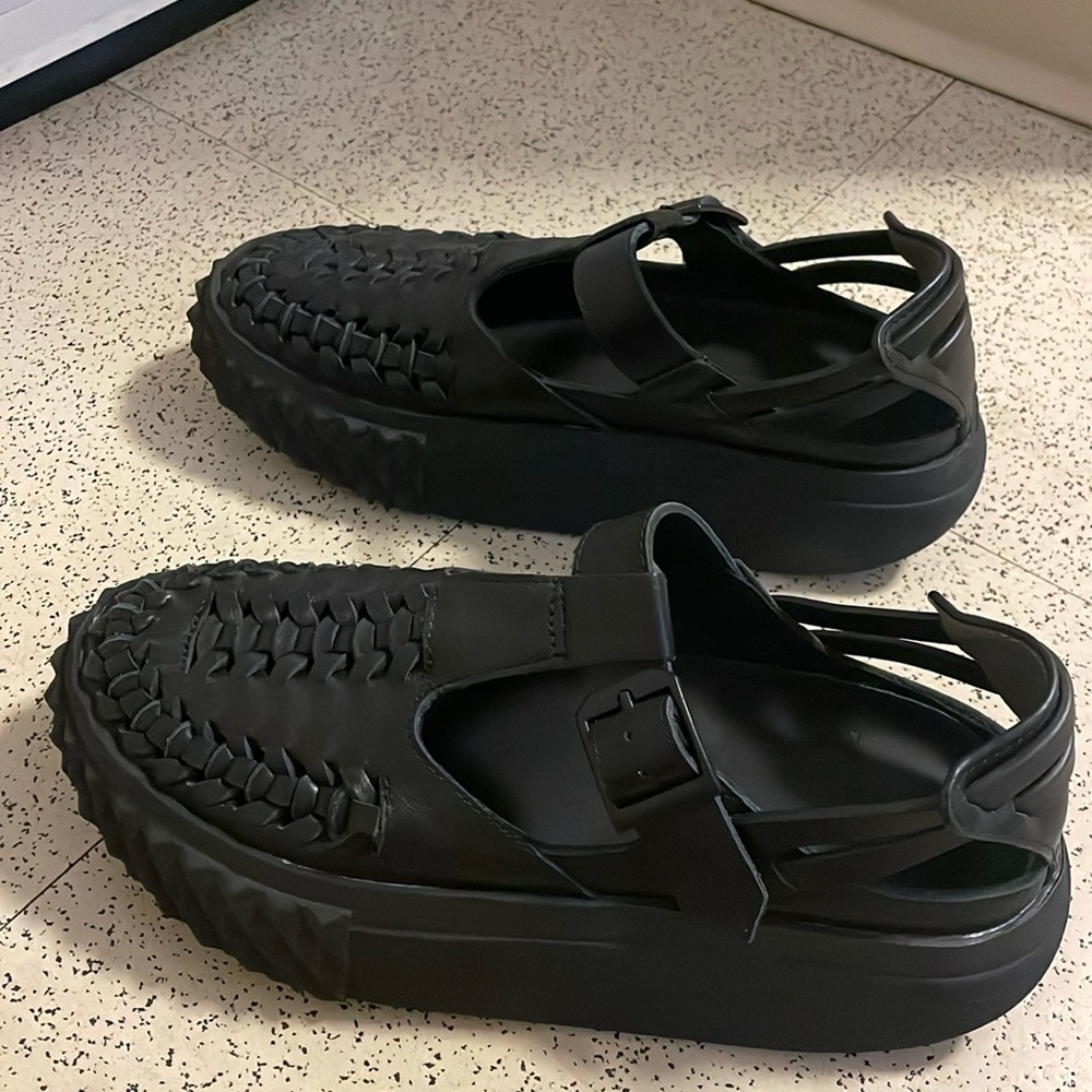 4CCCCEES Billow Ara Black Fisherman Sandal